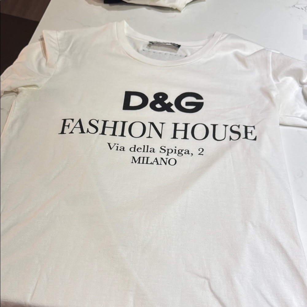 D&G White Fashion House T-Shirt